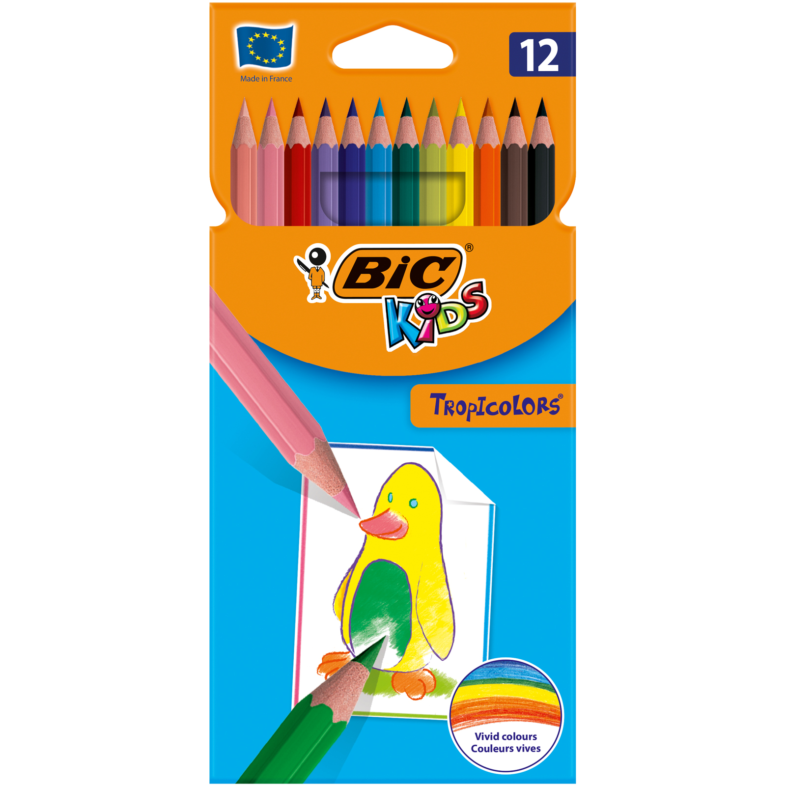 Crayon de couleur, Bic x 18, neuf - Bic